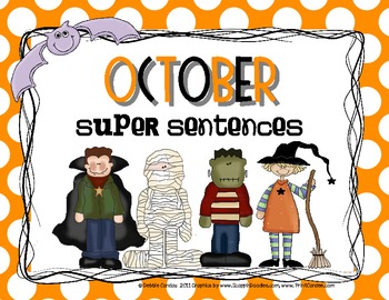Preview of October Super Sentences