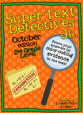 October Text Detectives Jr.- Text Evidence for 2nd Grade