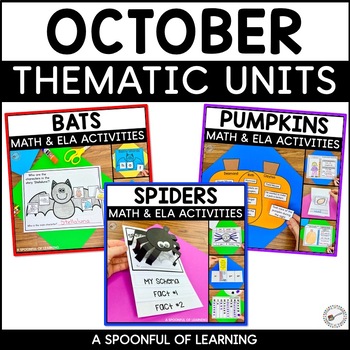 Preview of October Thematic Units | Spiders | Bats | Pumpkins