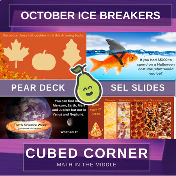 Preview of October Themed Ice Breakers, Brain Breaks, SEL Slides - PEAR DECK