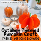 October Themed * Pumpkin Craft - Multiple Versions/Editable
