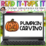 October Typing Practice for Little Typists | Digital | Fal