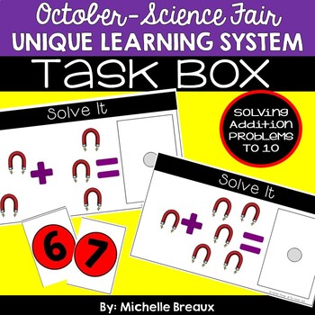 Preview of October Unique Learning System Task Box- Addition to 10 (SPED, Autism)