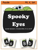 October - Uppercase and Lowercase Puzzle (Spooky Eyes)