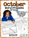 October Word Problems  for 2nd Grade Math Common Core Aligned