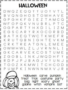 October Word Searches...Print and Go! by First Grade Hip Hip Hooray