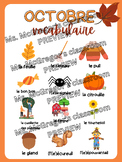 October Word Wall Poster - Français