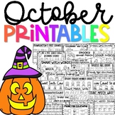 October Worksheets Kindergarten | Math Worksheets | Alphab