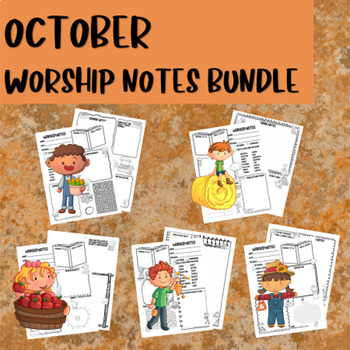 Preview of October Worship Notes Bundle