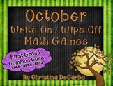 October Write On Wipe Off Math Centers and Games! {Common 