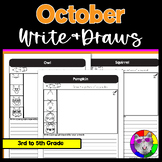 October Directed Drawing and Writing Worksheets, Write & D