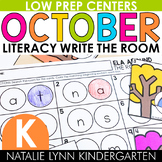 October Write the Room Kindergarten Literacy Centers for Fall