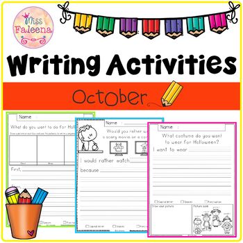 October Writing Activities by Miss Faleena | Teachers Pay Teachers