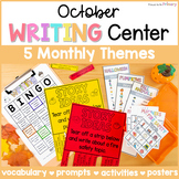 October Writing Center Activities, Prompts, Posters - Fall
