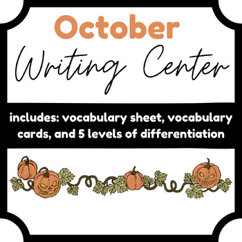 Preview of October Writing Center Differentiated for Primary Grades