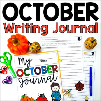 Preview of October Writing Journal | Fall Writing Prompts | Monthly Writing Prompts
