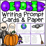 October Writing Prompt Task Cards & Writing Paper