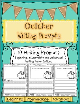 October Writing Prompts by Sweet Moments in Teaching | TpT