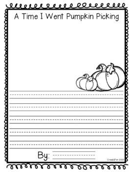 October Draw and Write Prompts by Grade1Fun | Teachers Pay Teachers