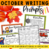 October Writing Prompts, Graphic Organizers, and Posters