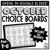 October Writing Prompts | Writing Choice Boards