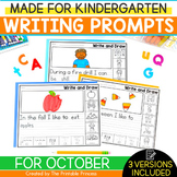 October Writing Prompts for Kindergarten | 30 Sentence Starters