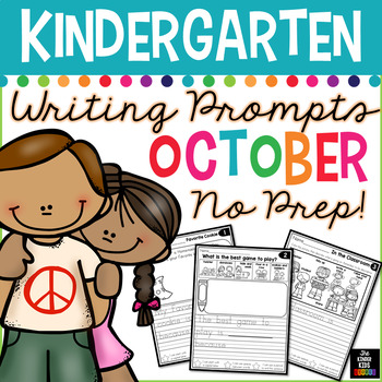 Preview of October Writing Prompts for Kindergarten to Second Grade