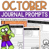 October Writing Prompts with Halloween Writing Activities 