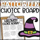 Halloween Choice Board | Halloween Morning Work & Early Fi
