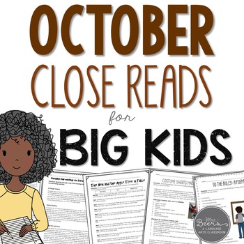Preview of October and Halloween Close Reading Passages with Comprehension Questions