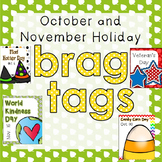 October and November Holiday Behavior Tags