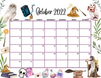 printable blank calendar october 2022