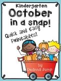October in a Snap: No Prep Printables for Math and Literacy