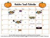 October snack calendar
