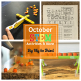 October stem challenges, graphing, writing craftivity, and