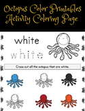 Octopus Color Printables Activity  Coloring Page