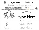Octopus - Editable Name Booklet w/ Beginning Letter - 3 Pg *oc1
