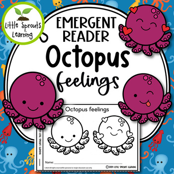 Preview of Octopus Feelings Emergent reader (Social Emotional Learning)