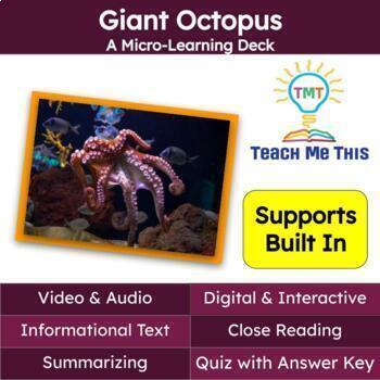 Preview of Octopus Informational Text Reading Passage and Activities