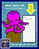Octopus Puppet Craft Writing Activity - Ocean, Animal Rese