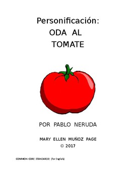 Preview of Oda al Tomate  Personificacion