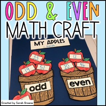 Preview of Odd and Even Apples Math Craft