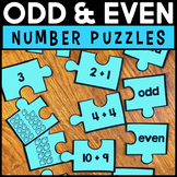 Even and Odd Number Puzzles Math Center Game Groups of Obj