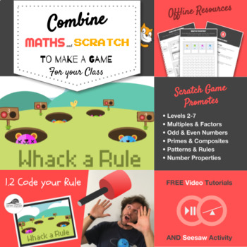 Preview of Distance Learning Math Games | Number Patterns Game | Scratch 3.0 Lesson Plan