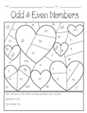Odd & Even Numbers Valentines Coloring Page