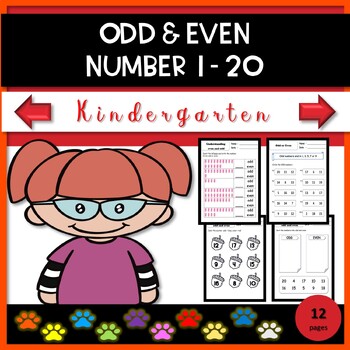 Preview of Odd and Even Numbers Worksheets (1-20)