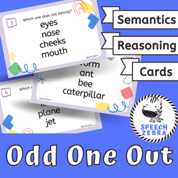 Preview of Odd One Out Category and SubCategory Task Cards set of 40 for 8 to 10 years