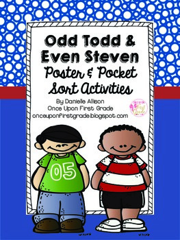 Preview of Odd Todd & Even Steven Poster and Sorting Pocket Activity