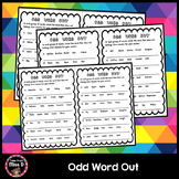 Odd Word Out Worksheets