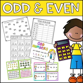 Preview of Odd and Even Activities - Worksheets, Games & Task Cards